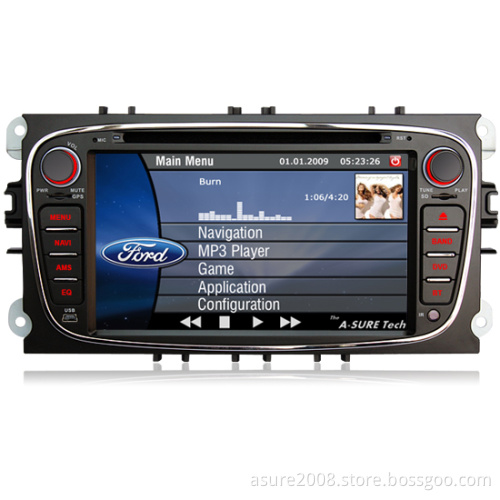 7" Black HD DVD Player Navigation System for Ford Focus C-Max S-Max Fiesta Galaxy Fusion (AS-LFFB)